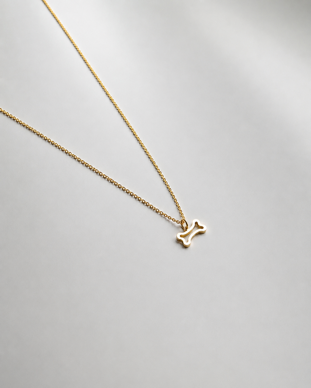 Mini Bone Necklace - 14K Gold