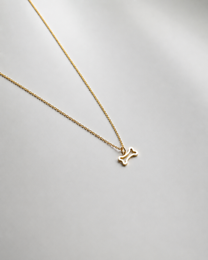 Mini Bone Necklace - 14K Gold