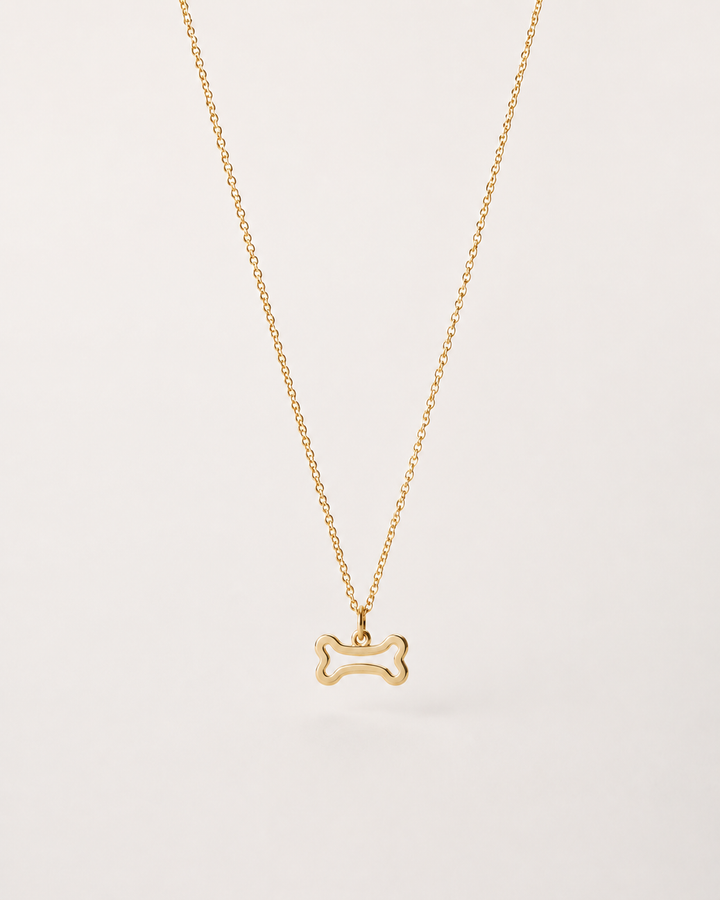 Mini Bone Necklace - 14K Gold