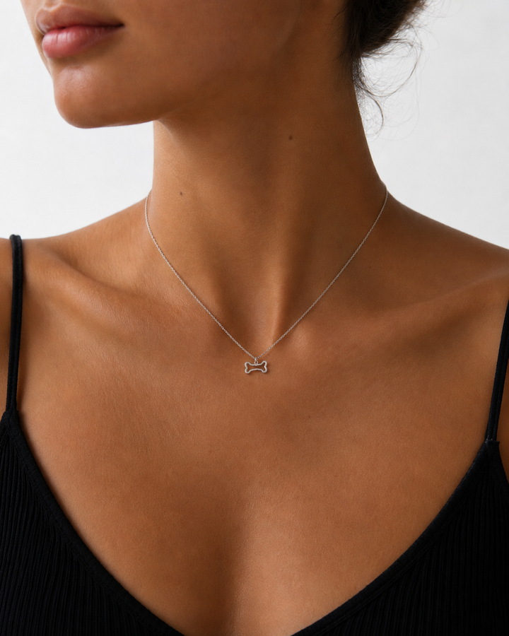 Mini Bone Necklace - 14K Gold