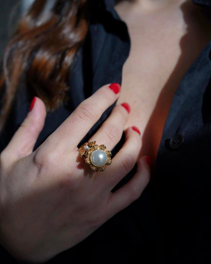 Pearl Royal Stainless Steel Ring