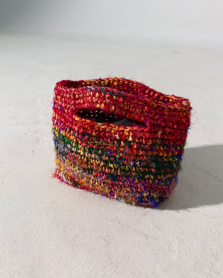 Jen Raffia & Silk Bag