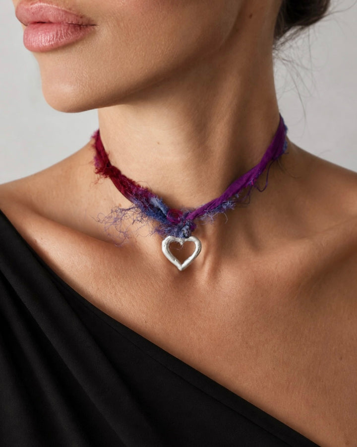 Ribbon Heart Necklace