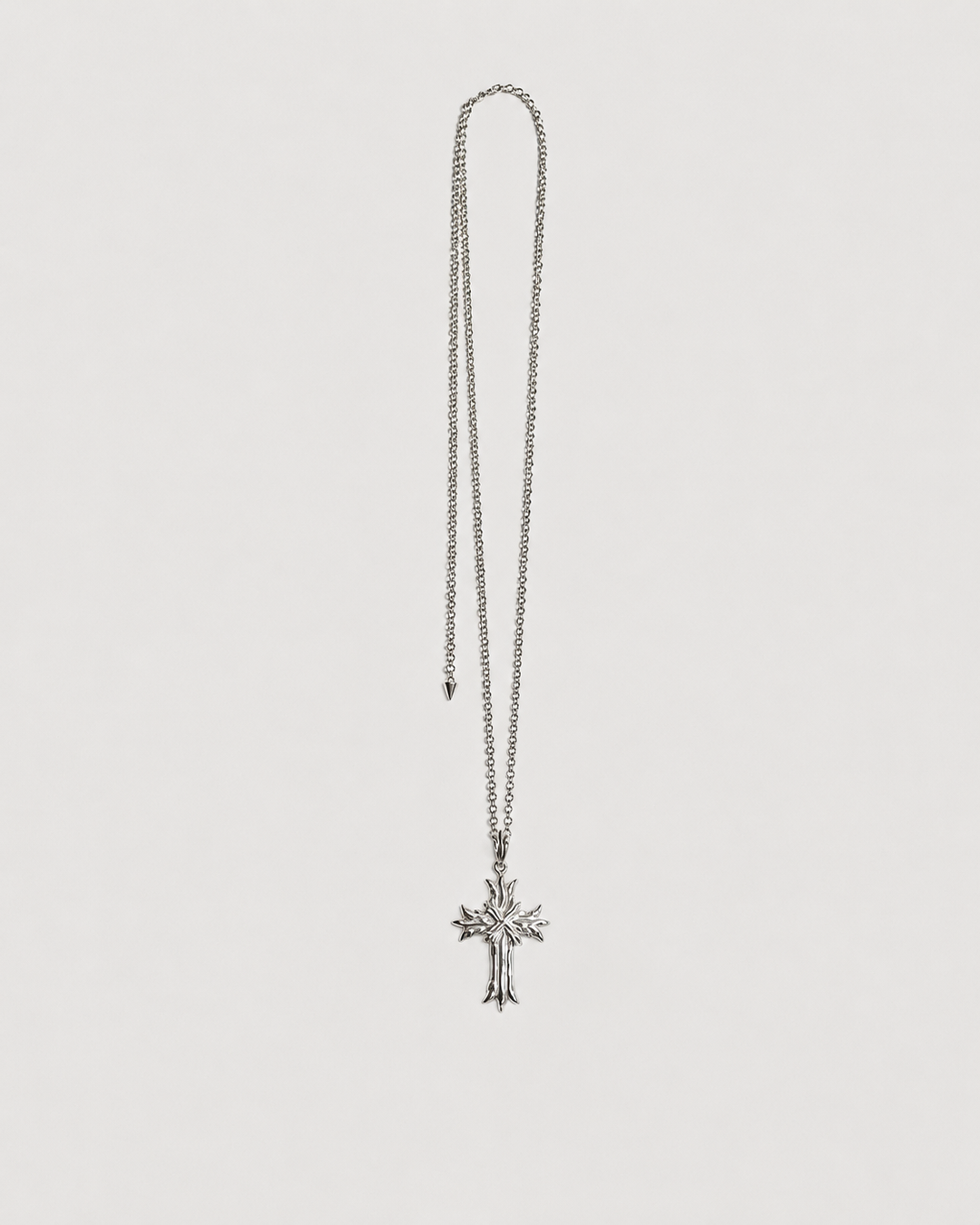 Royal Cross Necklace - Polished Sterling Silver