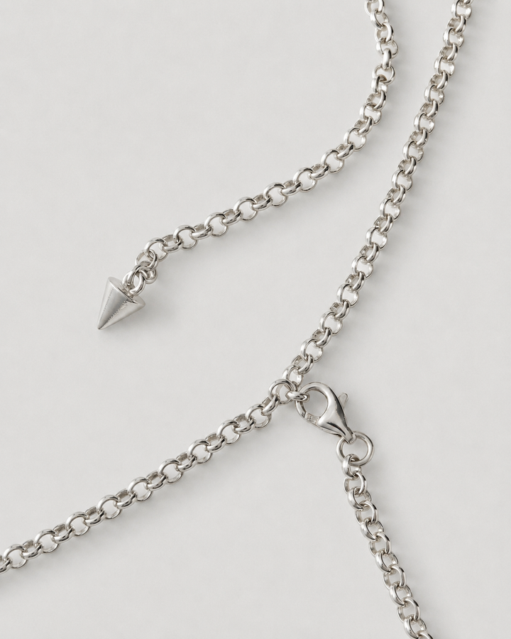 Royal Cross Necklace - Polished Sterling Silver