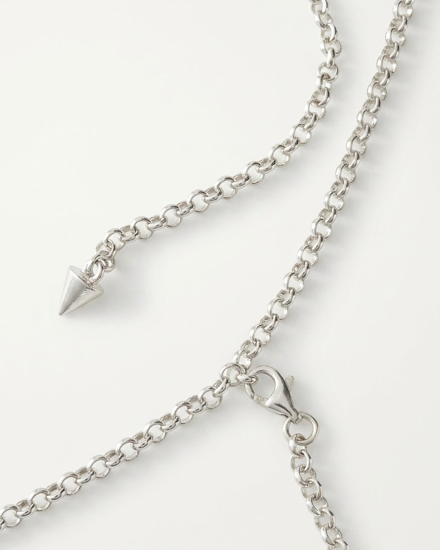 Royal Cross Necklace - Polished Sterling Silver