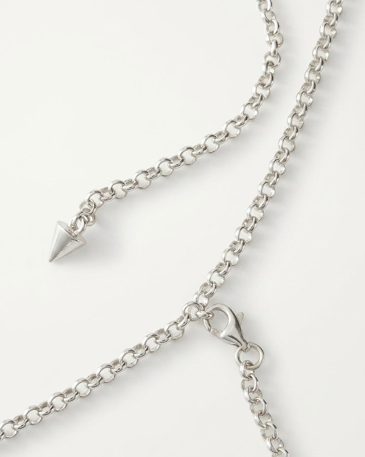 Royal Cross Necklace - Polished Sterling Silver