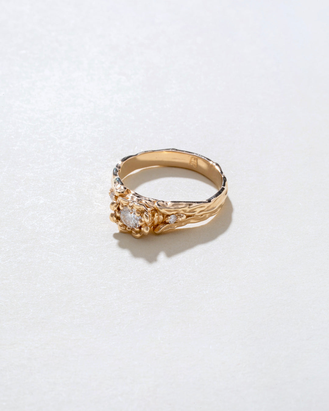 Royal Crown 14K Gold Diamonds Ring