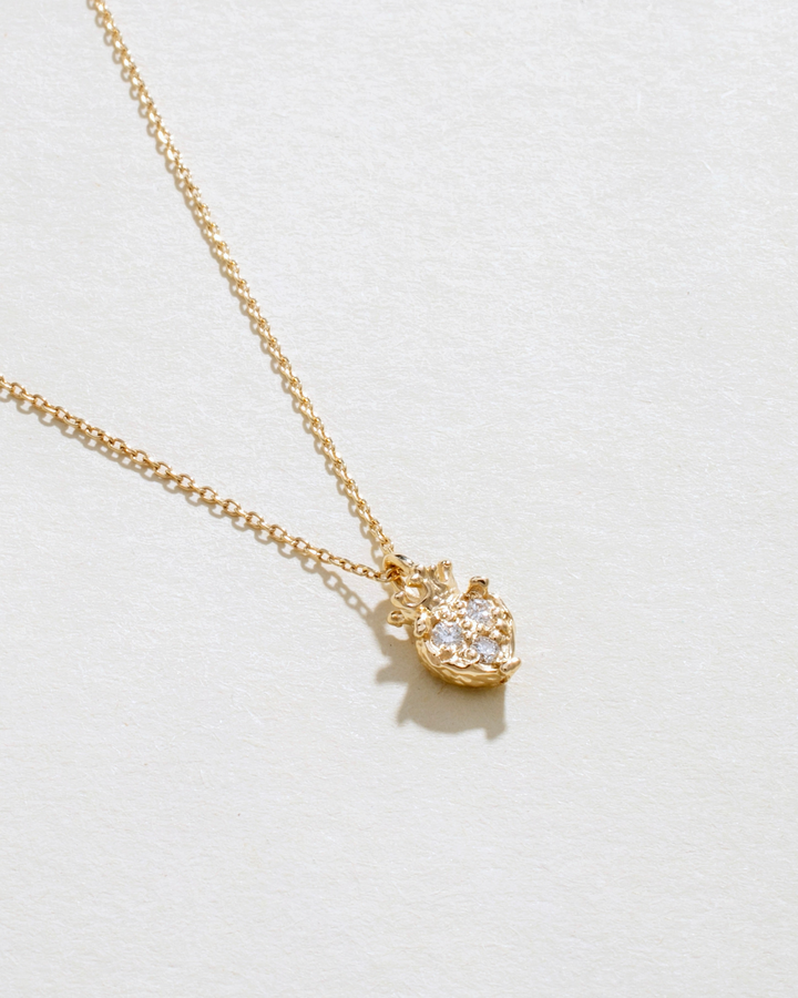 Royal Crown Heart - Gold Diamonds Necklace
