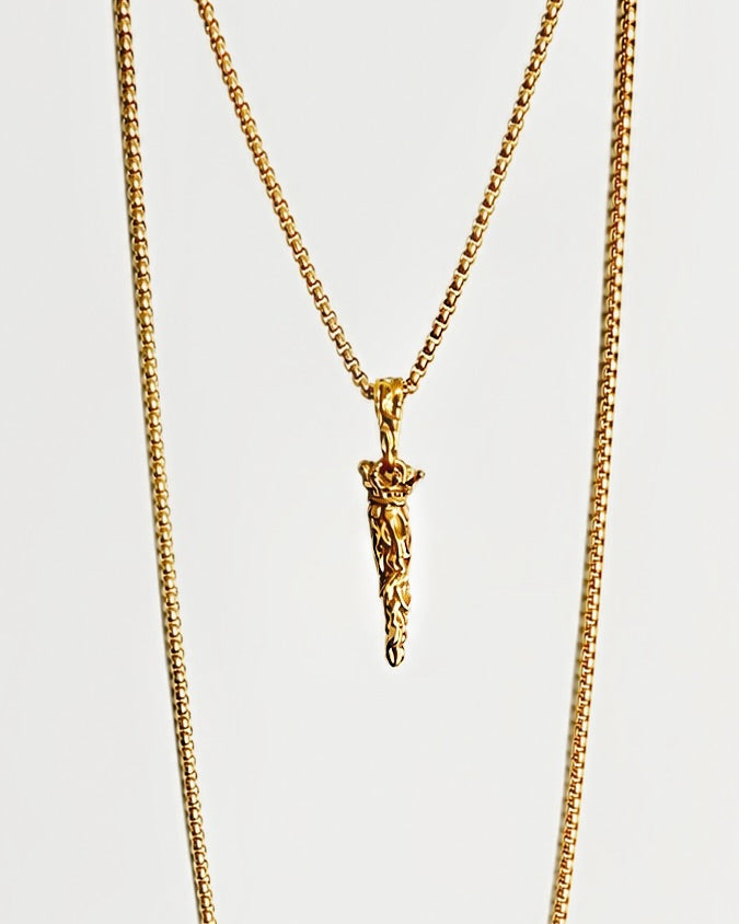 Royal Horn Double Wrap Necklace