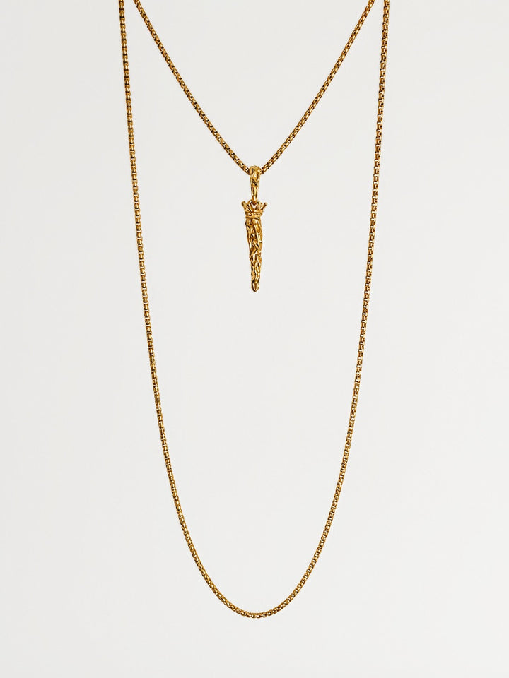 Royal Horn Double Wrap Necklace