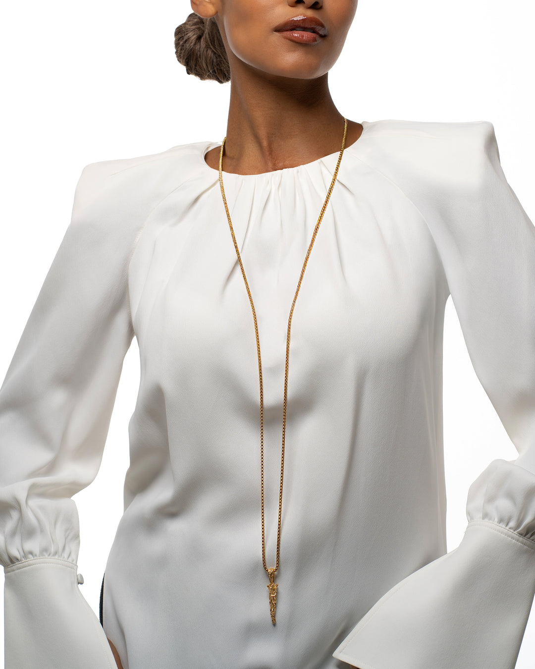 Royal Horn Stailness Steel Necklace - Double Wrap - Women