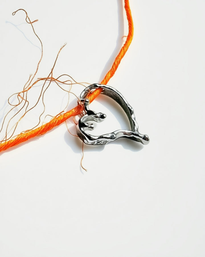 Silken Melting Heart Necklace