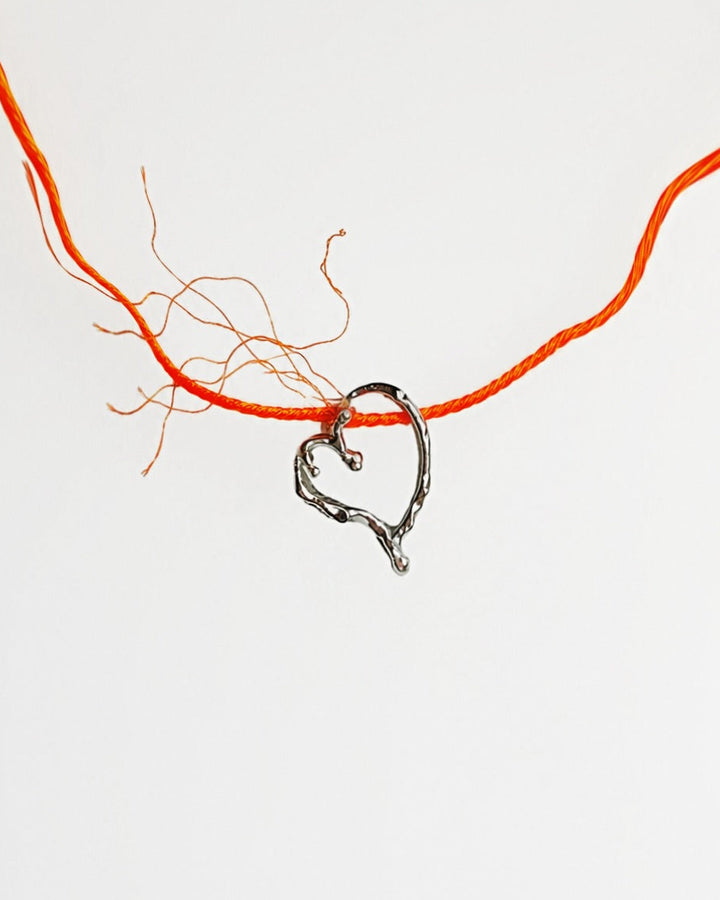 Silken Melting Heart Necklace