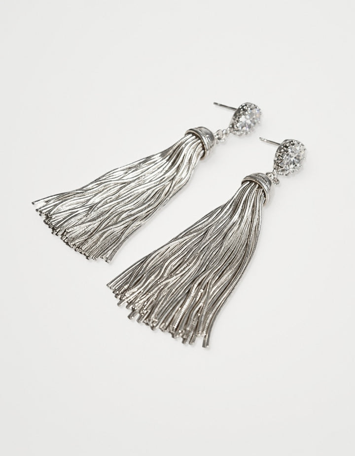 Silver Tassel Earrings