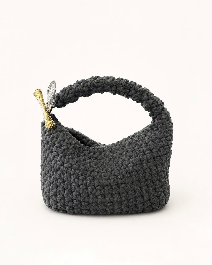 Gigi Clasp Bag - Grey