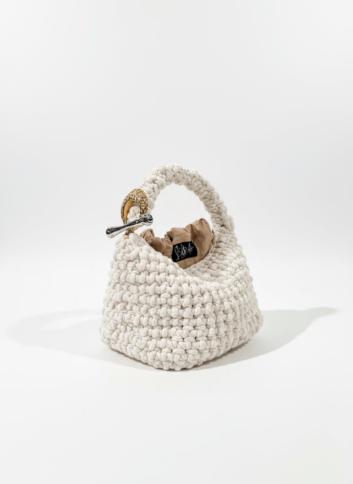 Small Gigi Clasp Bag - White