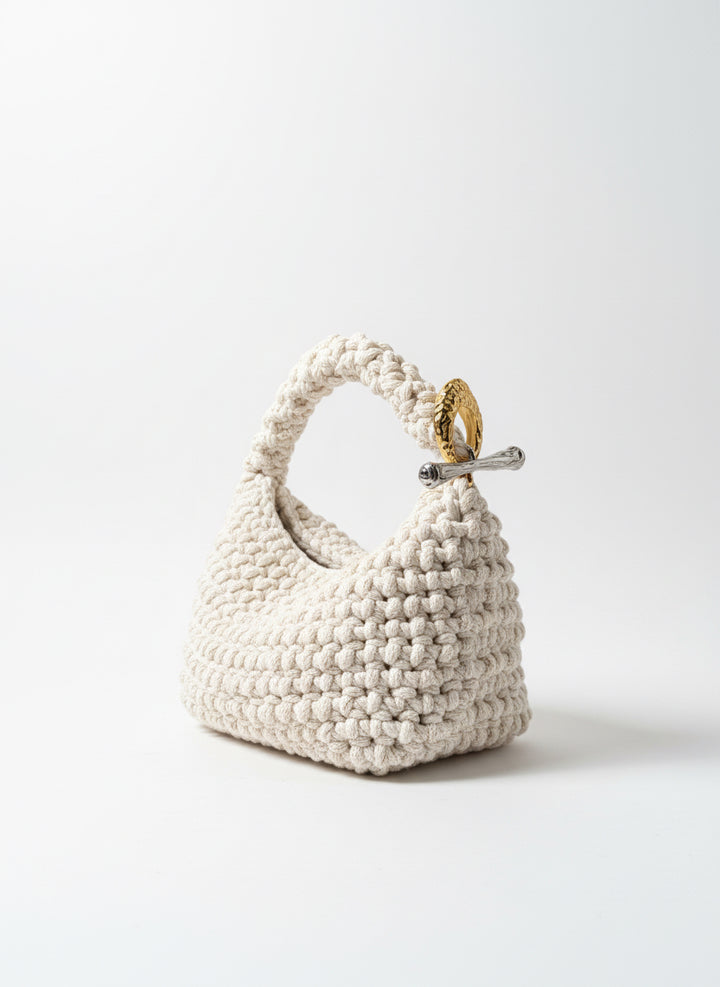 Small Gigi Clasp Bag - White
