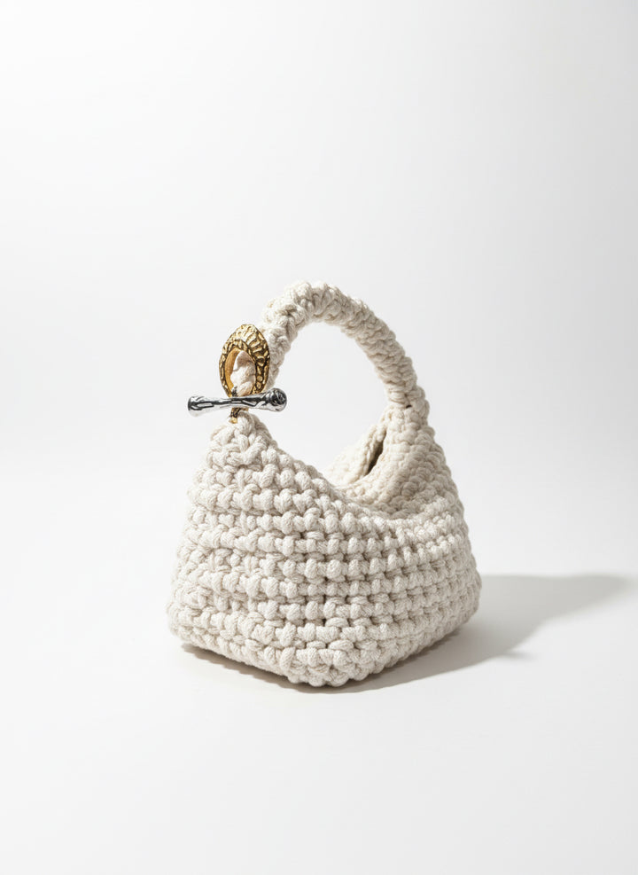 Small Gigi Clasp Bag - White