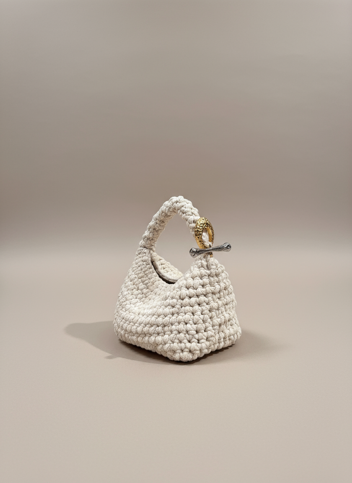 Small Gigi Clasp Bag - White