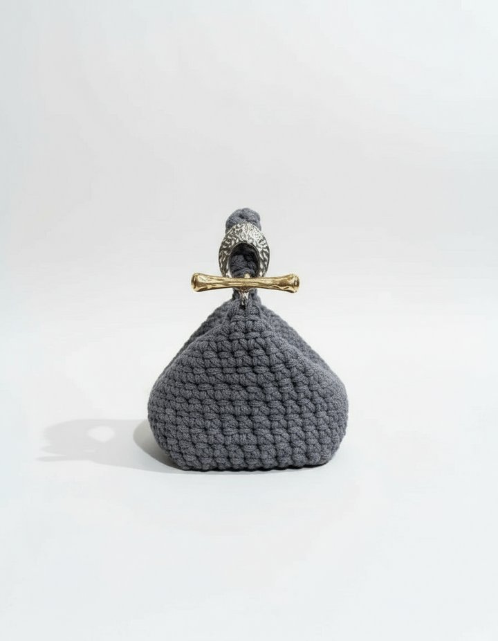 Small Gigi Clasp Bag - Grey