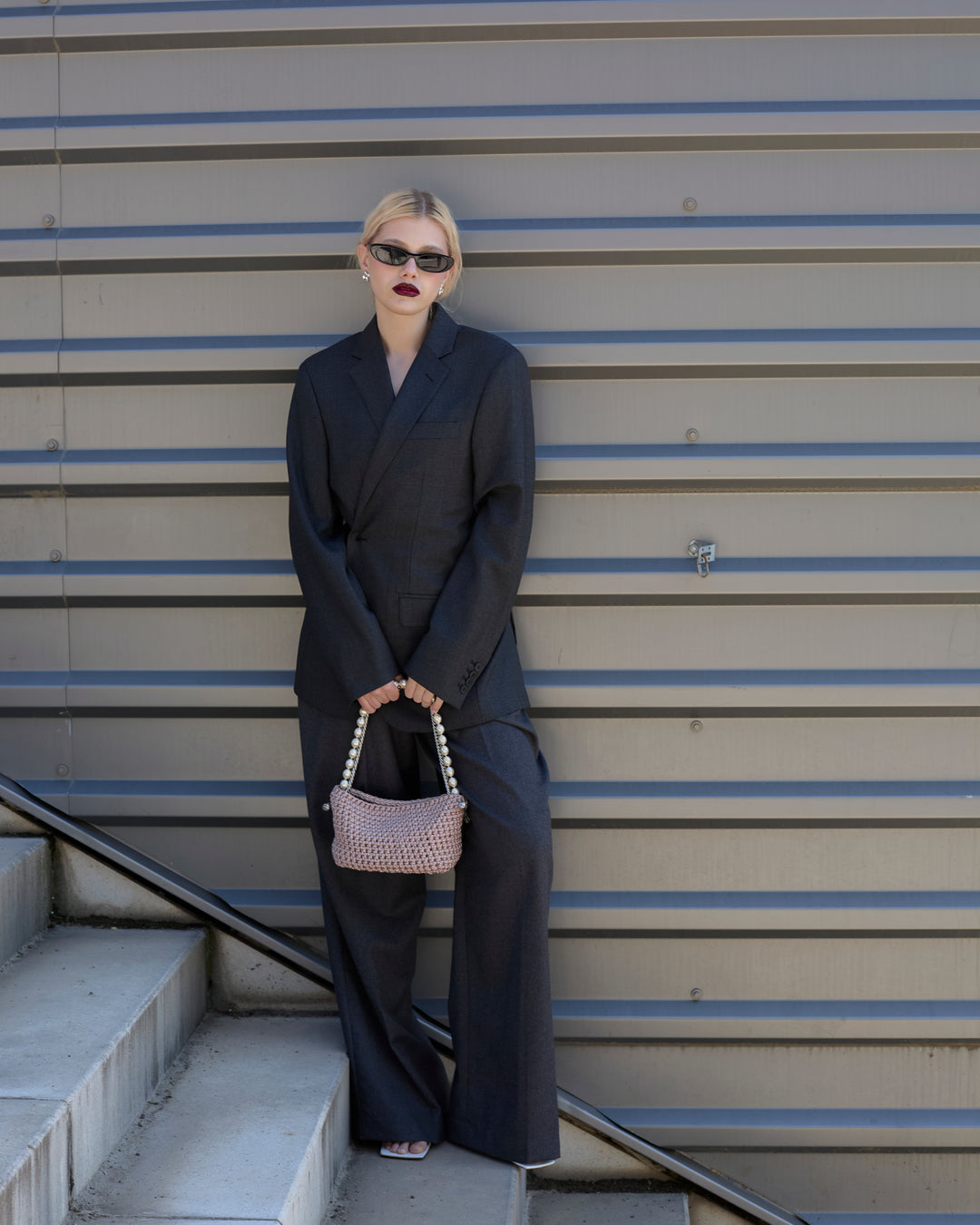 Small Pearl Stella Clasp - Metallic Rose