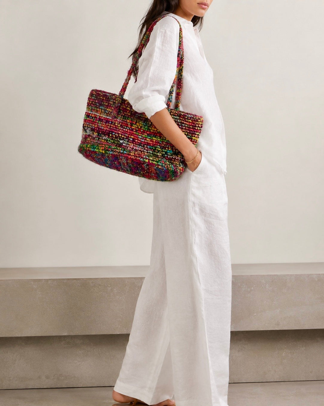 Sorella Rafia & Silk Bag
