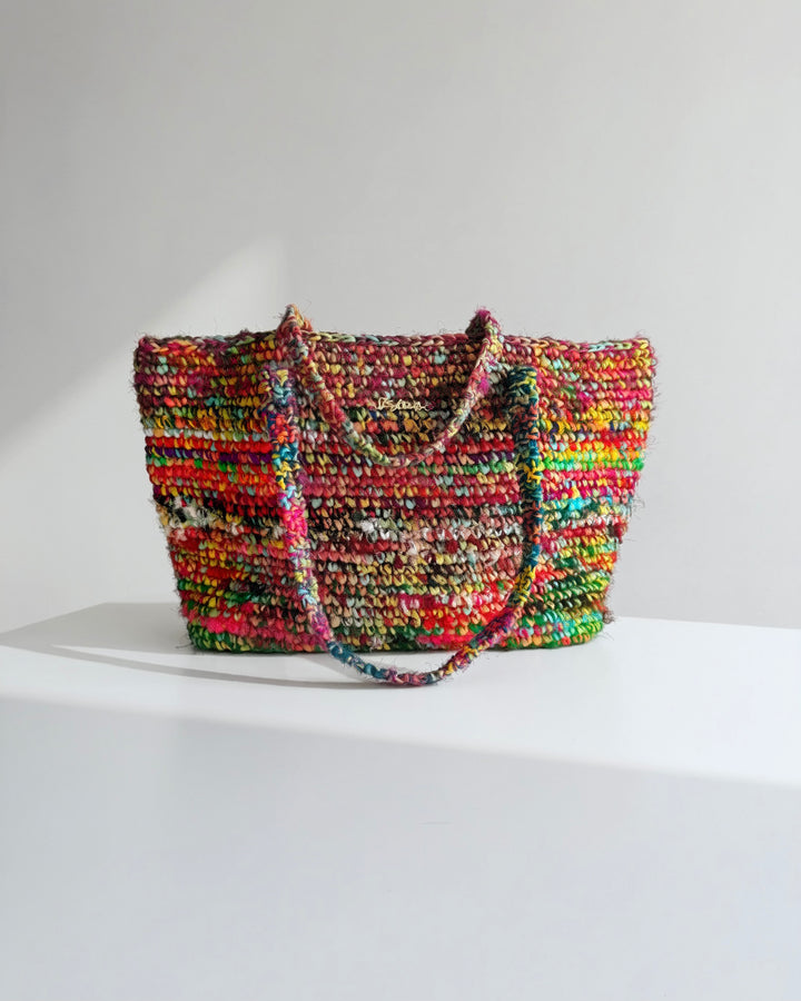Sorella Rafia & Silk Bag