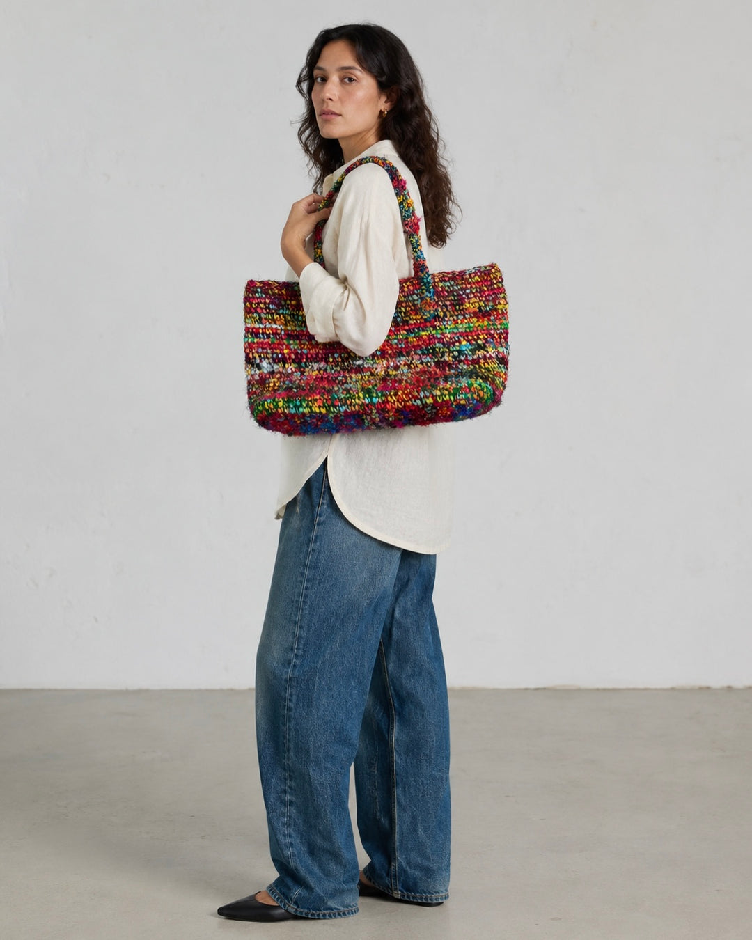 Sorella Rafia & Silk Bag