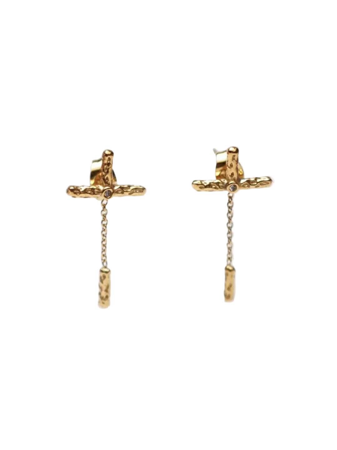 Freedom Stainless Steel Cross Earrings