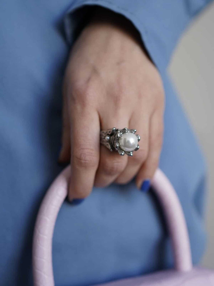 Pearl Royal Stainless Steel Ring