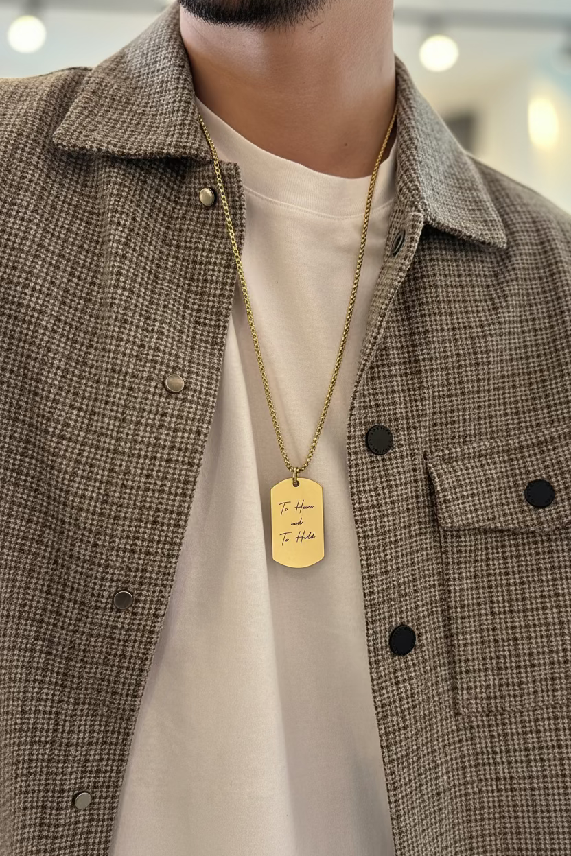 Tag Necklace  - Personalise Engraving