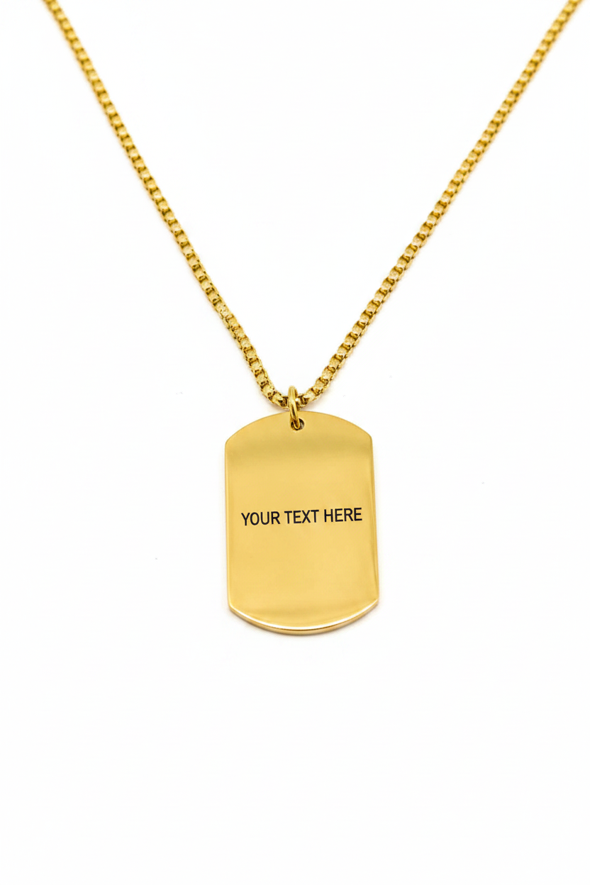 Tag Necklace  - Personalise Engraving