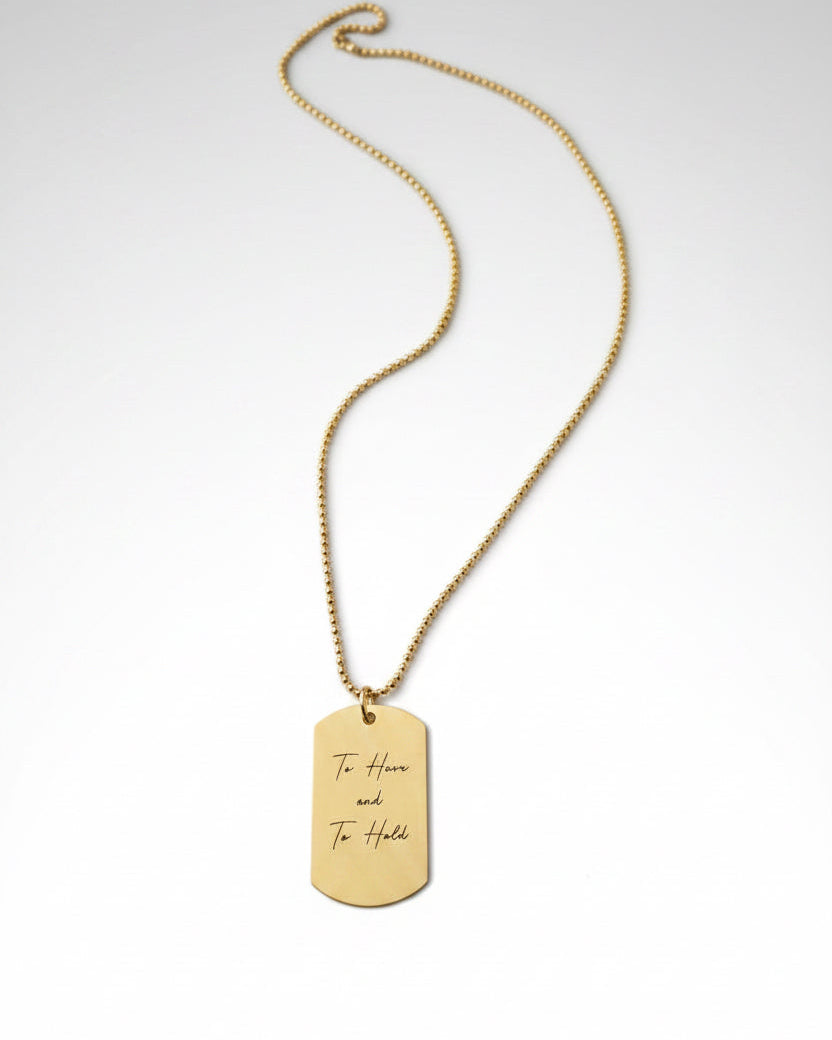 Tag Necklace  - Personalise Engraving