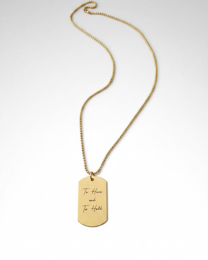 Tag Necklace  - Personalise Engraving