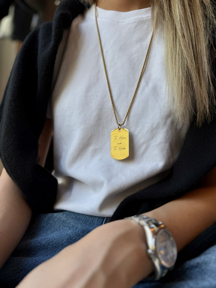Tag Necklace  - Personalise Engraving