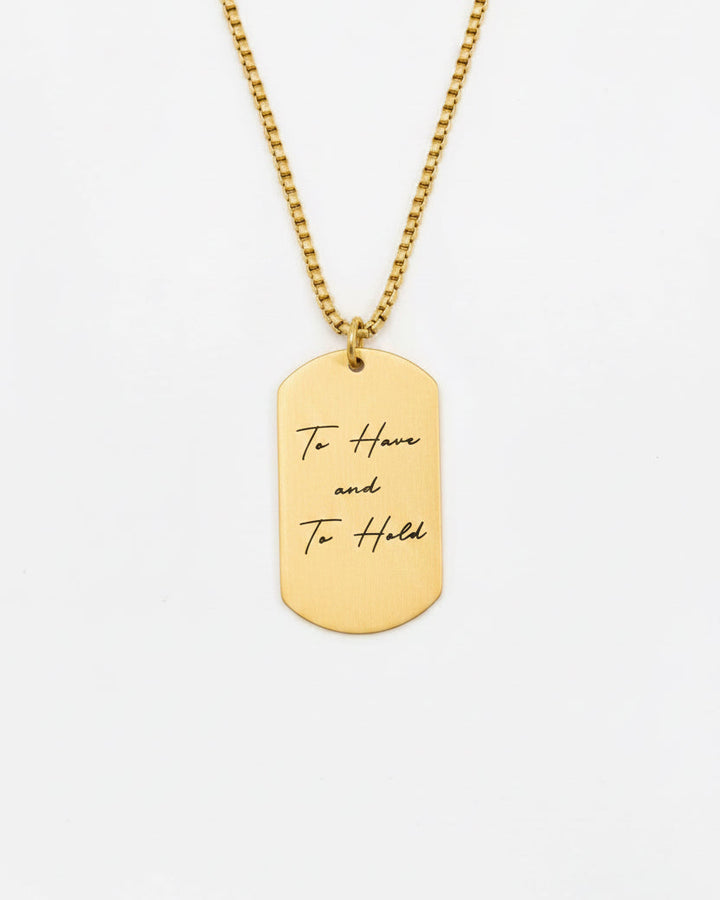 Tag Necklace - Personalised Engraving