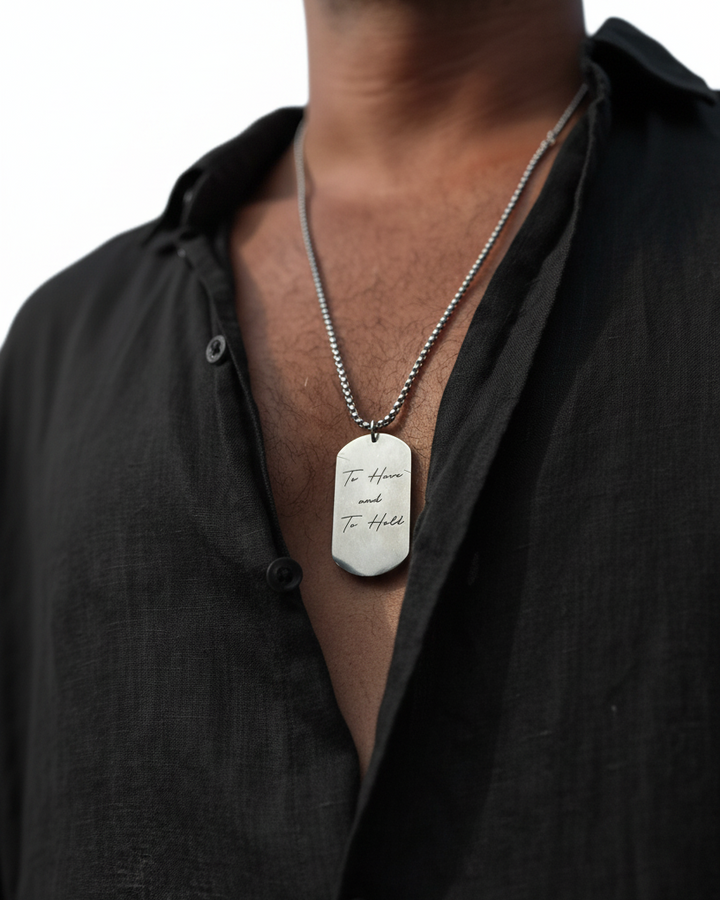 Tag Necklace  - Personalise Engraving