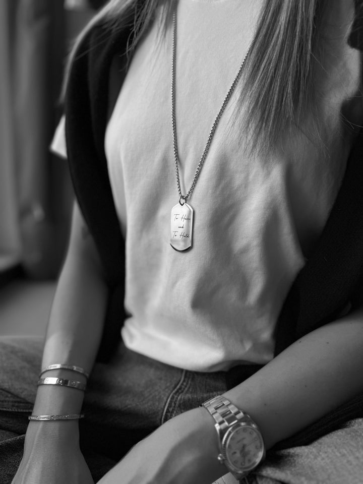 Tag Necklace  - Personalise Engraving