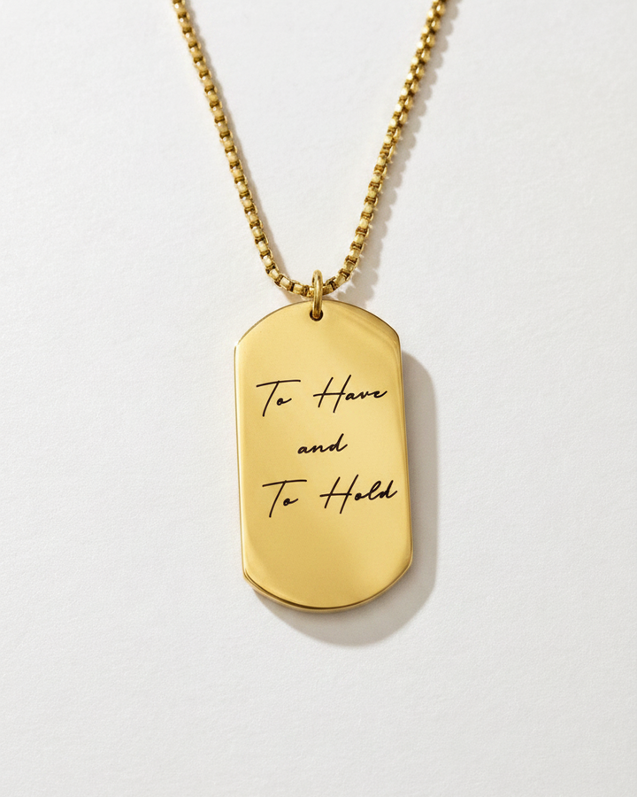 Tag Necklace  - Personalise Engraving