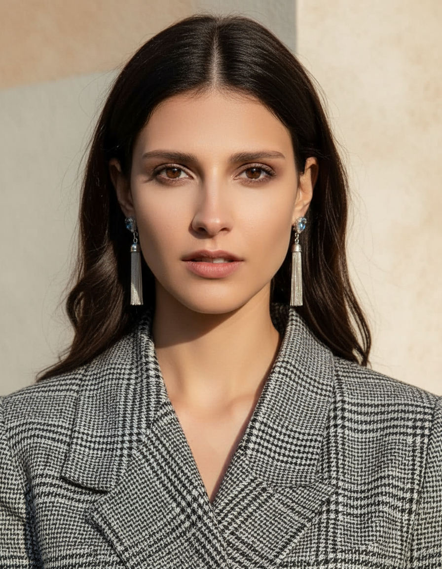 Tassels Silver Sterling 925 Earrings