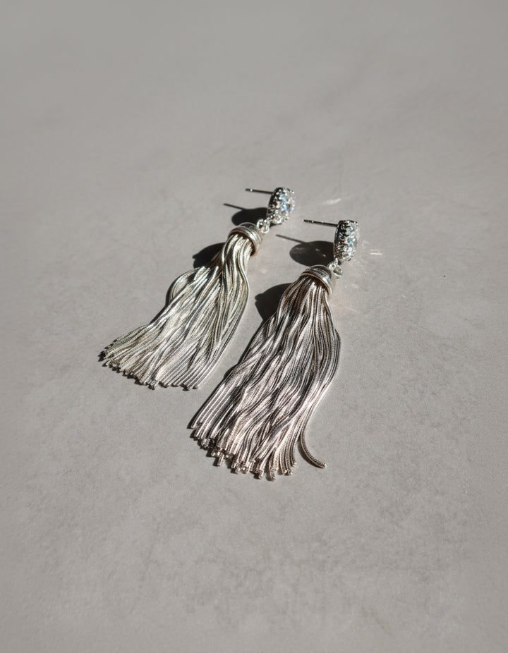 Tassels Silver Sterling 925 Earrings
