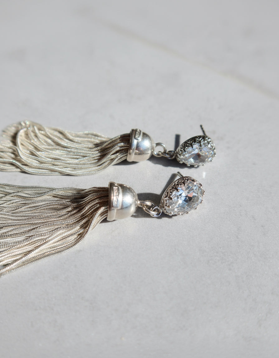 Tassels Silver Sterling 925 Earrings