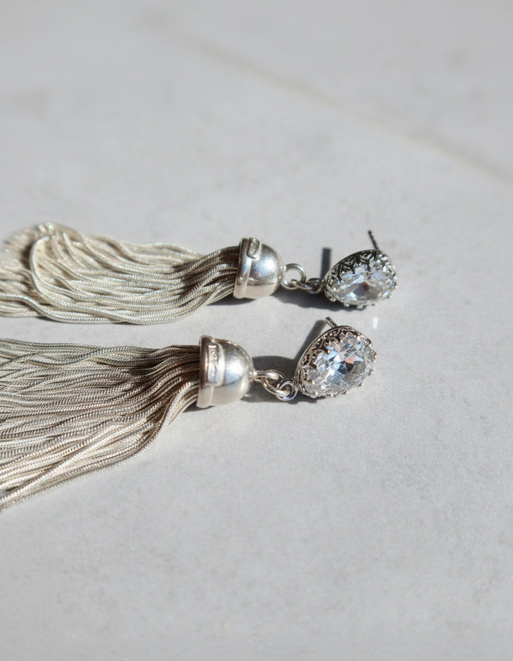 Tassels Silver Sterling 925 Earrings