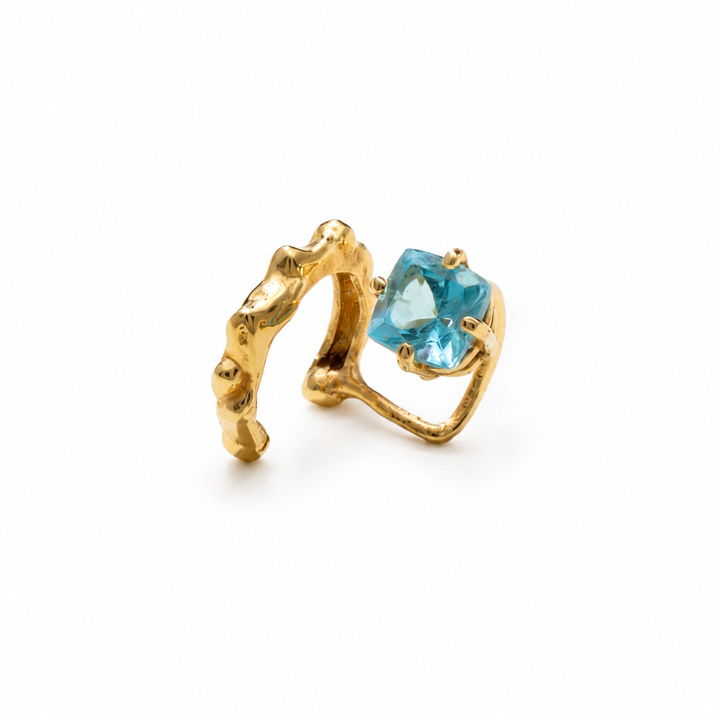 Topaz 14K Gold Ear Cuff