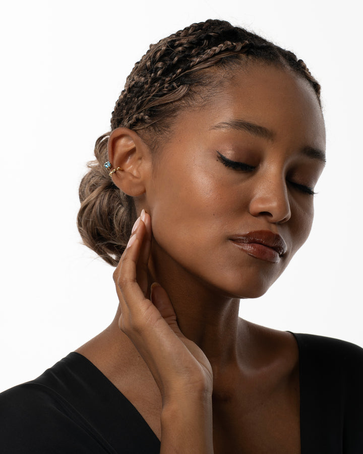 Topaz 14K Gold Ear Cuff