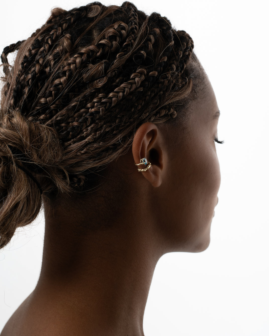 Topaz 14K Gold Ear Cuff