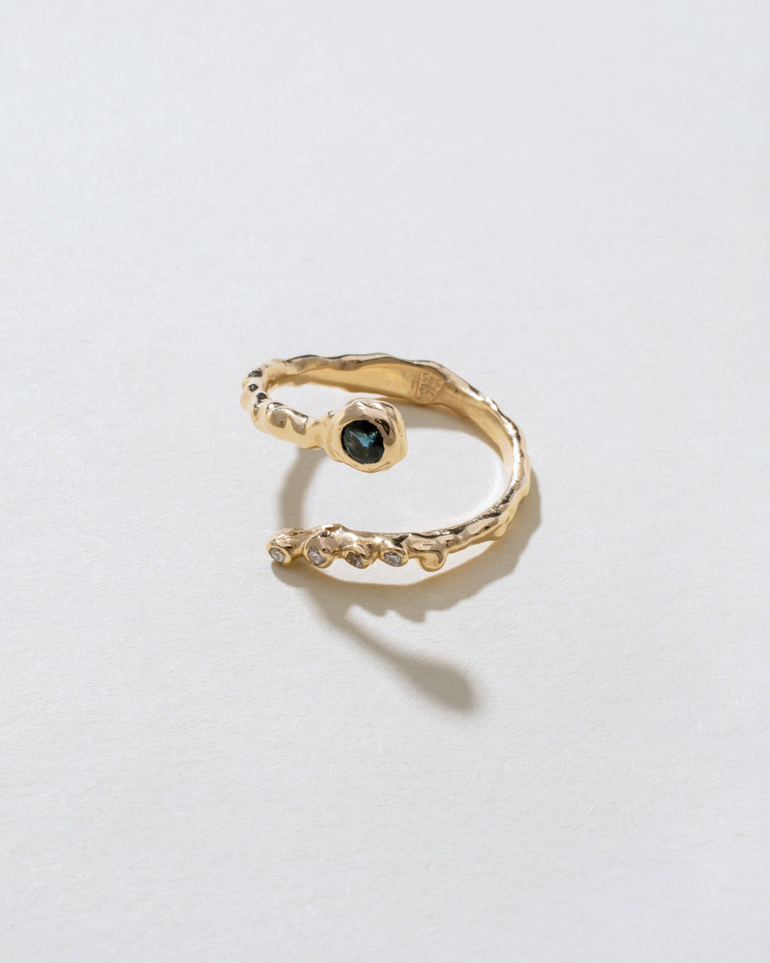 Wrapy 14K Gold Diamonds Tourmaline Ring