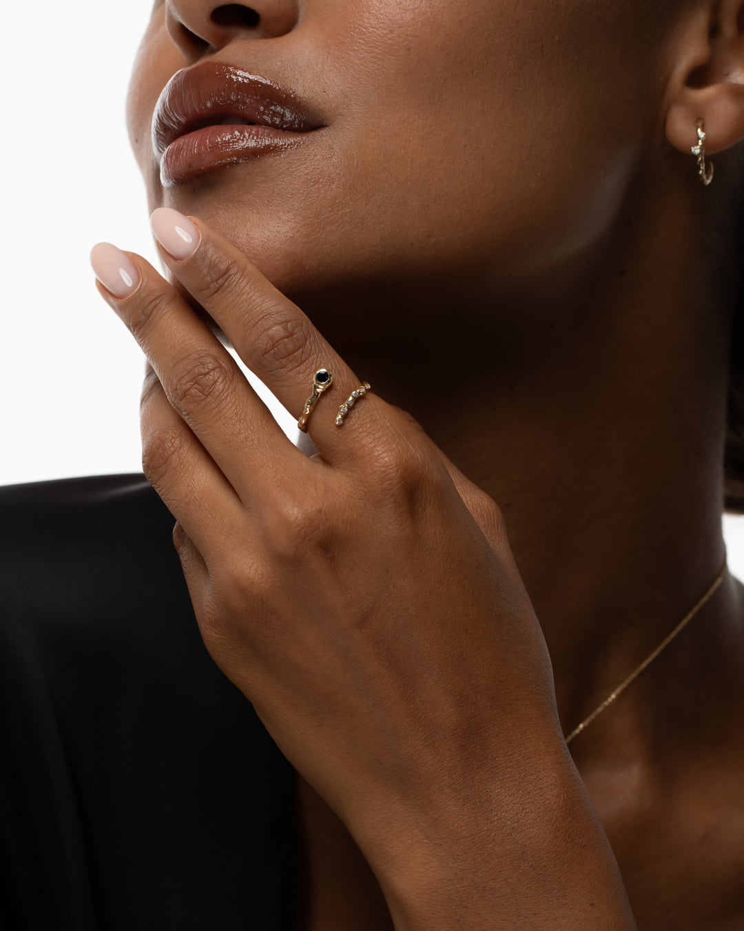 Wrapy 14K Gold Diamonds Tourmaline Ring