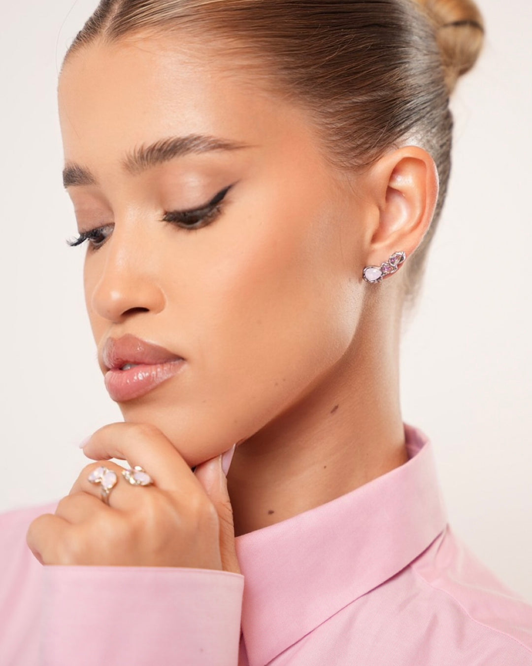 Blossom Necklace & Earrings Set - Sterling Silver 925